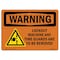 Signmission OSHA WARNING Lockout Machine Any Time Guards 14in X 10in Rigid Plastic, 14" W, 10" H, Landscape OS-WS-P-1014-L-12236 - alternate 1